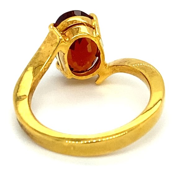 Malaya Garnet 4.27ct Solid 18K Yellow Gold Ring - Picture 4 of 6